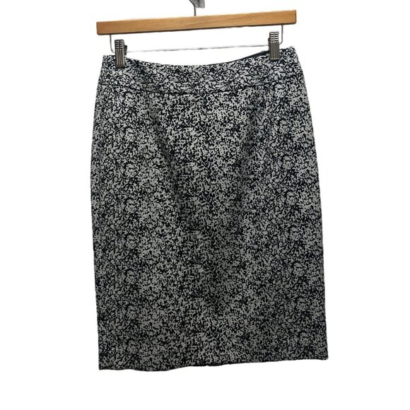 Banana Republic NWT Black & White Marble Cotton Pencil Skirt - Picture 2 of 7